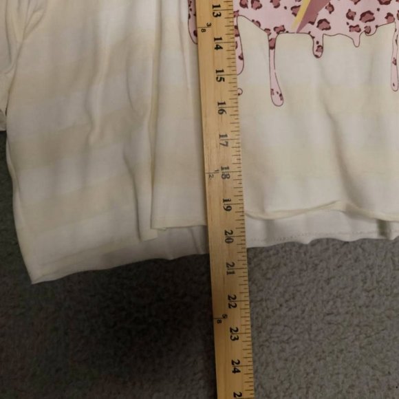 Wst Cst Womens Crop Top White Yellow Stripe Short Sleeve Stretch Pullover S New - Picture 4 of 9